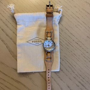Fossil 3 Hand Genuine Leather Watch
